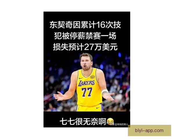 东契奇因16次技犯被禁赛一场 NBA官方宣布罚款26.4万美元
